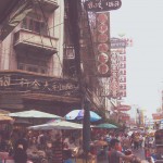 Bangkok chinatown street scene